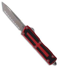 Microtech Scarab II Gen III T/E OTF Automatic Knife Red Al (4" Apoc Full Serr)