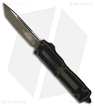 Microtech Scarab II Gen III T/E OTF Knife Weathered Grenade Green Al (4" Green)