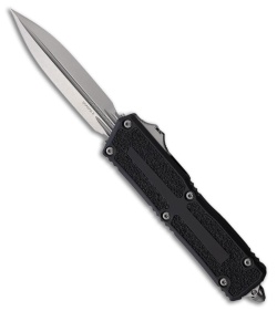 Microtech Scarab II Gen III D/E OTF Automatic Knife Black Al (4" Stonewash)