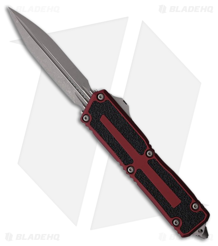 Microtech Scarab II Gen III D/E OTF Automatic Knife Merlot Red Al (4" Apoc)