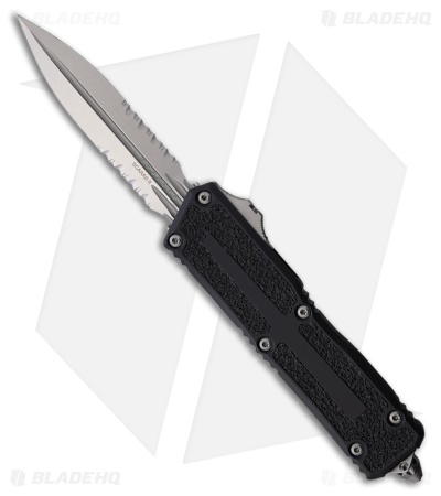 Microtech Scarab II Gen III D/E OTF Automatic Knife Black Al (4" SW Serr)