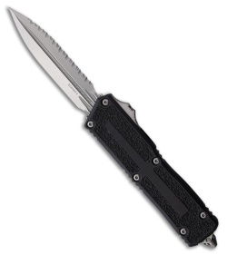 Microtech Scarab II Gen III D/E OTF Automatic Knife Black Al (4" SW Full Serr)