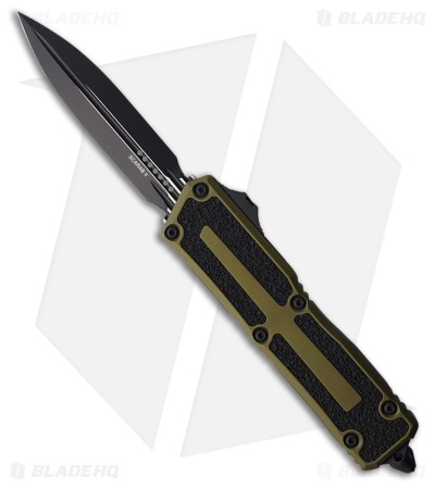 Microtech Scarab II Gen III D/E OTF Automatic Knife OD Green Al (3.9" Black)