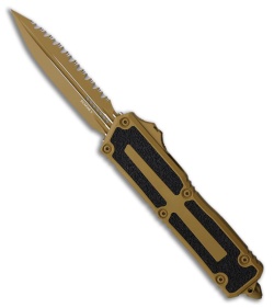Microtech Scarab II Gen III D/E OTF Auto Knife Cerakote Tan Al (4" Tan FS)