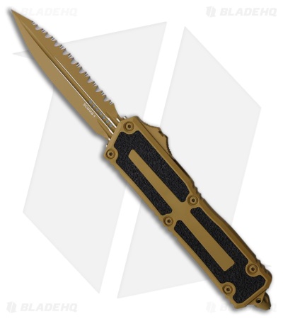 Microtech Scarab II Gen III D/E OTF Auto Knife Cerakote Tan Al (4" Tan FS)
