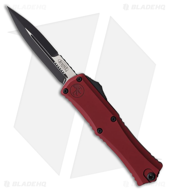 Microtech Hera II Mini Bayonet OTF Automatic Knife Merlot Aluminum (3" Black)