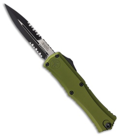 Microtech Hera II Mini Bayonet OTF Auto Knife OD Green Aluminum (3" Black Serr)