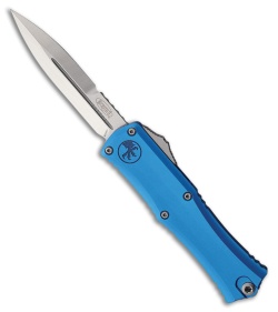 Microtech Hera II Mini D/E OTF Automatic Knife Blue Aluminum (3" Satin)