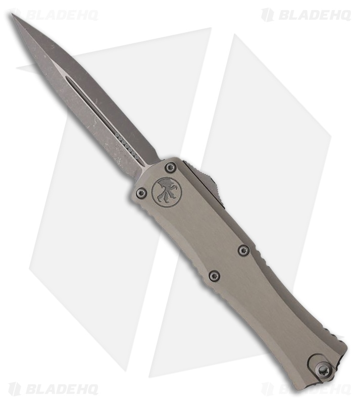 Microtech Hera II Mini D/E OTF Knife Natural Clear Aluminum Apoc