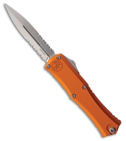 Microtech Hera II Mini D/E OTF Automatic Knife Orange Aluminum (2.9" SW Serr)