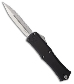 Microtech Hera II Mini D/E OTF Automatic Knife Black Aluminum (3" SW Full Serr)