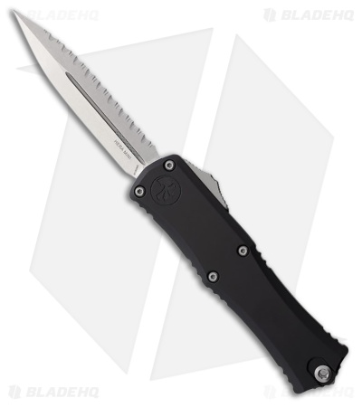 Microtech Hera II Mini D/E OTF Automatic Knife Black Aluminum (3" SW Full Serr)
