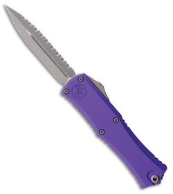 Microtech Hera II Mini D/E OTF Automatic Knife Purple Al (3" Apoc Full Serr)