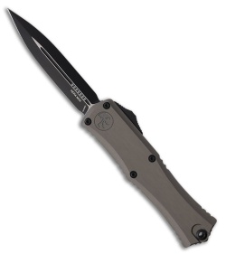 Microtech Hera II Mini D/E OTF Automatic Knife Natural Clear Aluminum (3" Black)