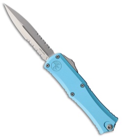 Microtech Hera II Mini D/E OTF Auto Knife Turquoise Aluminum (3" Satin Serr)