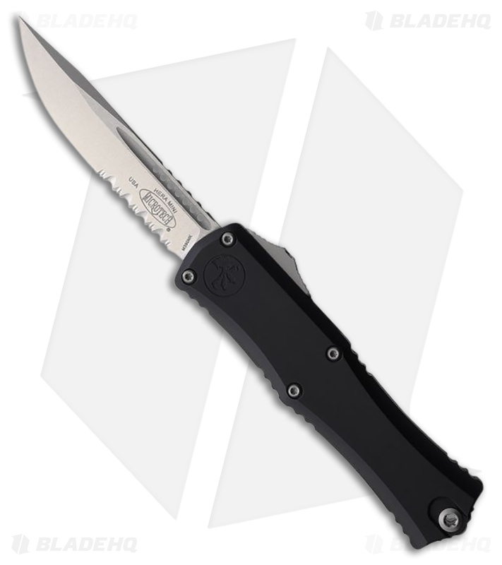 Microtech Hera II Mini S/E OTF Automatic Knife Black Aluminum (3" SW Serr)