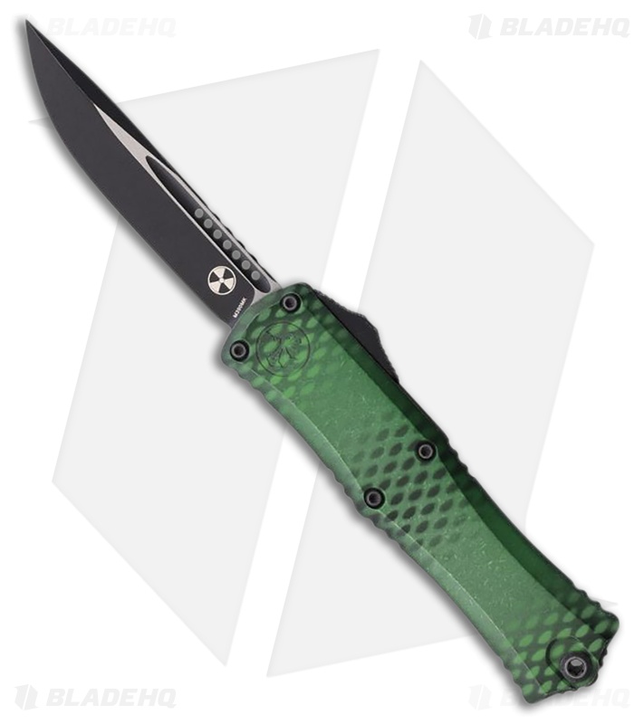 Microtech Hera II Mini S/E OTF Automatic Knife Green X-51 Al (3" Black SW)