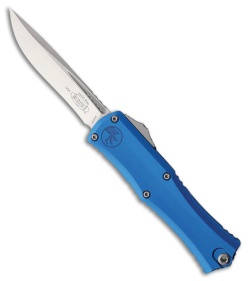 Microtech Hera II Mini Recurve OTF Automatic Knife Blue Aluminum (2.9" Satin)