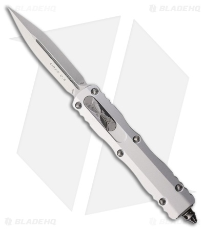 Microtech Dirac D/E OTF Automatic Knife Silver Aluminum (2.9" Stonewash)