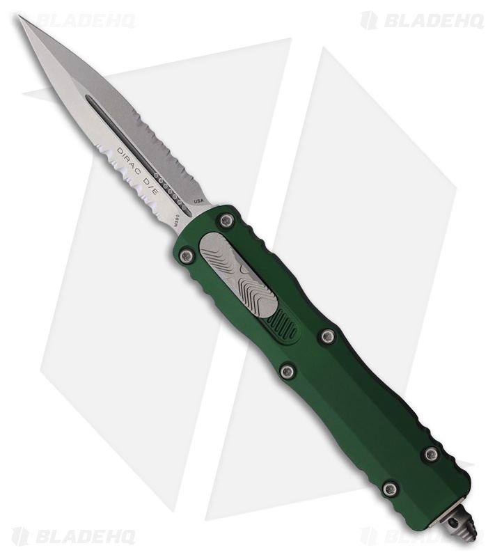Microtech Dirac D/E OTF Automatic Knife Emerald Green Aluminum (2.9" SW Serr)