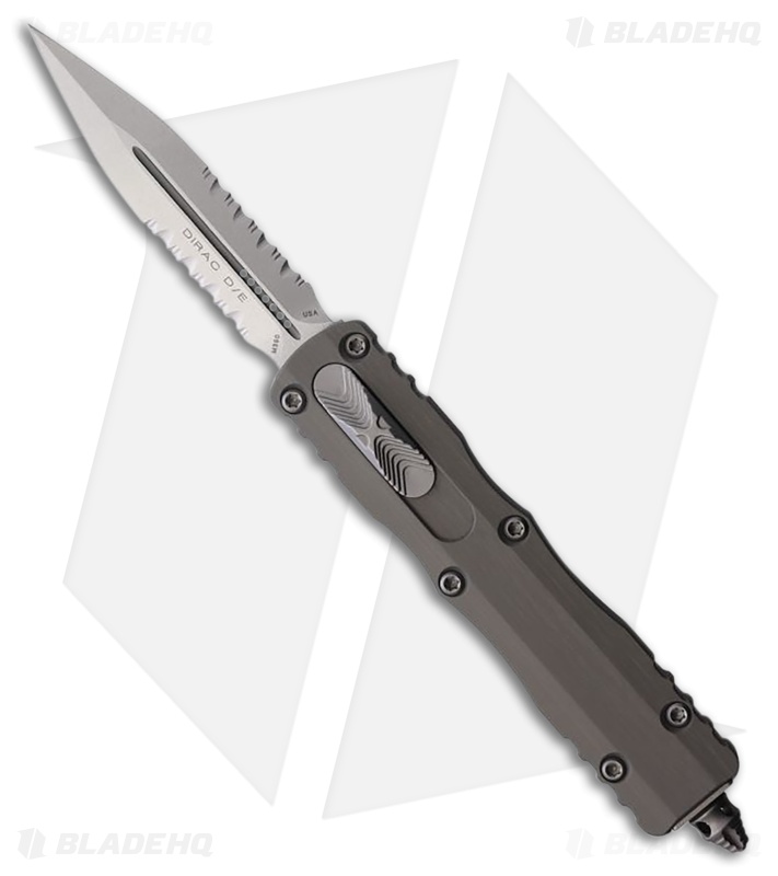 Microtech Dirac D/E OTF Automatic Knife Natural Clear Aluminum (2.9" SW Serr)