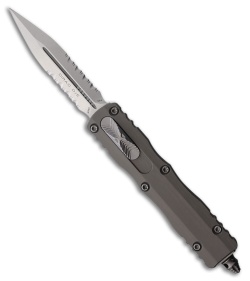Microtech Dirac D/E OTF Automatic Knife Natural Clear Aluminum (2.9" SW Serr)