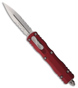 Microtech Dirac D/E OTF Automatic Knife Merlot Aluminum (2.9" SW Full Serr)