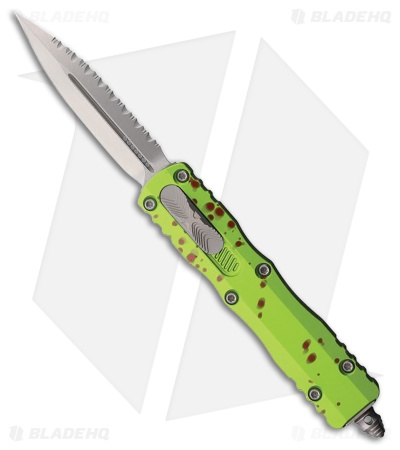 Microtech Dirac D/E OTF Automatic Knife Zombie (2.9" Stonewash Full Serr)