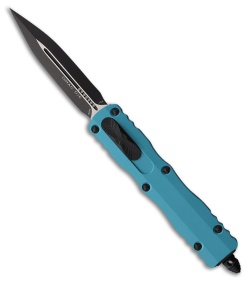Microtech Dirac D/E OTF Automatic Knife Cyan Aluminum (2.9" Black)