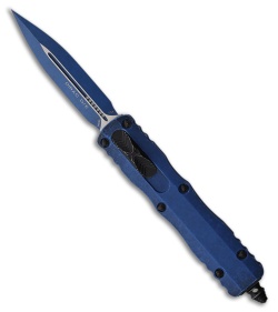 Microtech Dirac D/E OTF Automatic Knife Weathered Blue Aluminum (2.9" Blue)