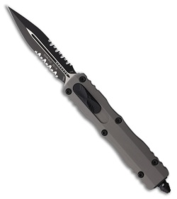 Microtech Dirac D/E OTF Automatic Knife Natural Clear Aluminum (2.9" Black Serr)