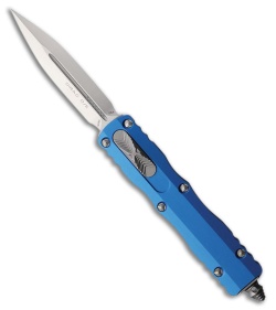 Microtech Dirac D/E OTF Automatic Knife Blue Aluminum (2.9" Satin)