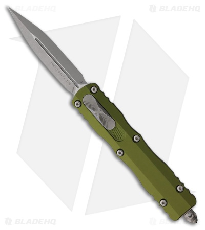 Microtech Dirac Delta D/E OTF Automatic Knife OD Green Aluminum (3.75" Apoc)
