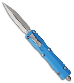 Microtech Dirac Delta D/E OTF Automatic Knife Blue Aluminum (3.75" Stonewash)