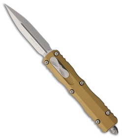 Microtech Dirac Delta D/E OTF Automatic Knife Tan Aluminum (3.75" Stonewash)