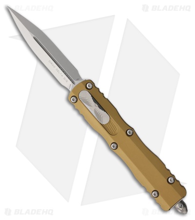Microtech Dirac Delta D/E OTF Automatic Knife Tan Aluminum (3.75" Stonewash)