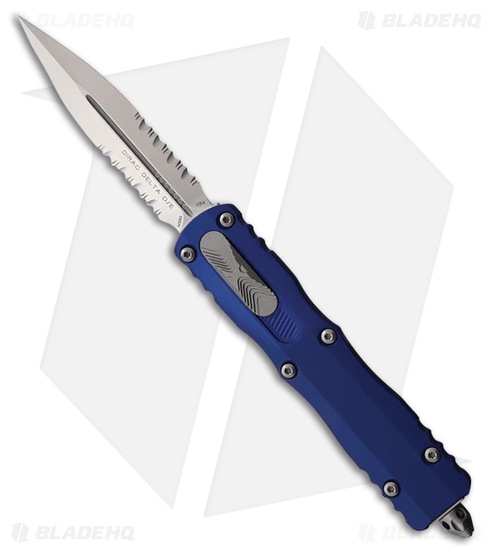 Microtech Dirac Delta D/E OTF Knife | Navy Blue | SW Serr