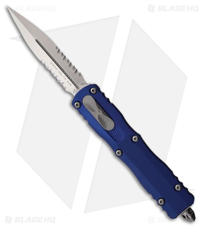 Microtech Dirac Delta D/E OTF Automatic Knife Navy Blue Aluminum (3.75" SW Serr)