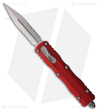 Microtech Dirac Delta D/E OTF Automatic Knife Red Aluminum (3.75" SW Serr)