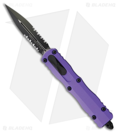 Microtech Dirac Delta D/E OTF Automatic Knife Purple Aluminum (3.75" Black Serr)