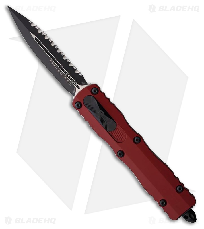 Microtech Dirac Delta D/E OTF Automatic Knife Merlot Aluminum (3.75" Black FS)