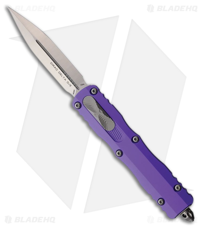 Microtech Dirac Delta D/E OTF Automatic Knife Purple Aluminum (3.75" Satin)
