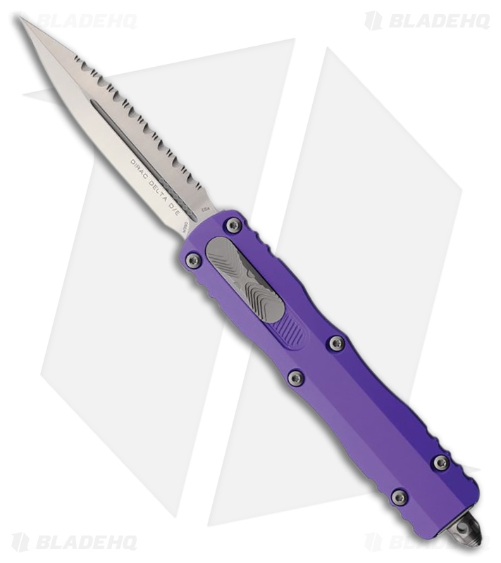 Microtech Dirac Delta D/E OTF Automatic Knife Purple Aluminum (3.75" Satin FS)