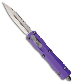Microtech Dirac Delta D/E OTF Automatic Knife Purple Aluminum (3.75" Satin FS)