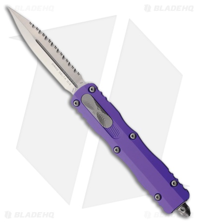 Microtech Dirac Delta D/E OTF Automatic Knife Purple Aluminum (3.75" Satin FS)