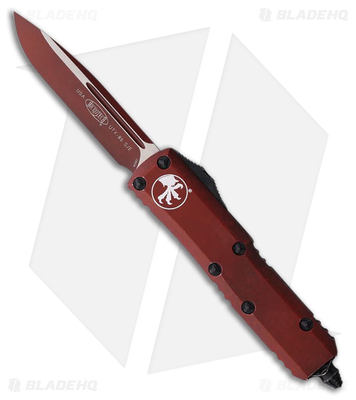 チヨコ　ミスティックユニバース Microtech UTX-85 D/E OTF Knife Weathered Crimson