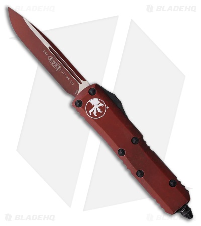 Microtech UTX-85 D/E OTF Automatic Knife Weathered Crimson Al (3.1" WCM)