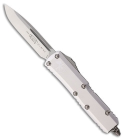 Microtech UTX-85 S/E OTF Automatic Knife Natural Clear Aluminum (3.1&quot; Satin) | 225172