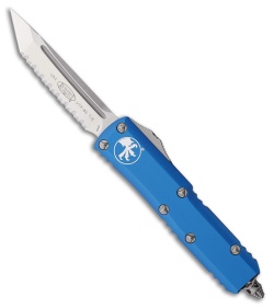 Microtech UTX-85 T/E OTF Automatic Knife Blue Aluminum (3.1" SW Full Serr)