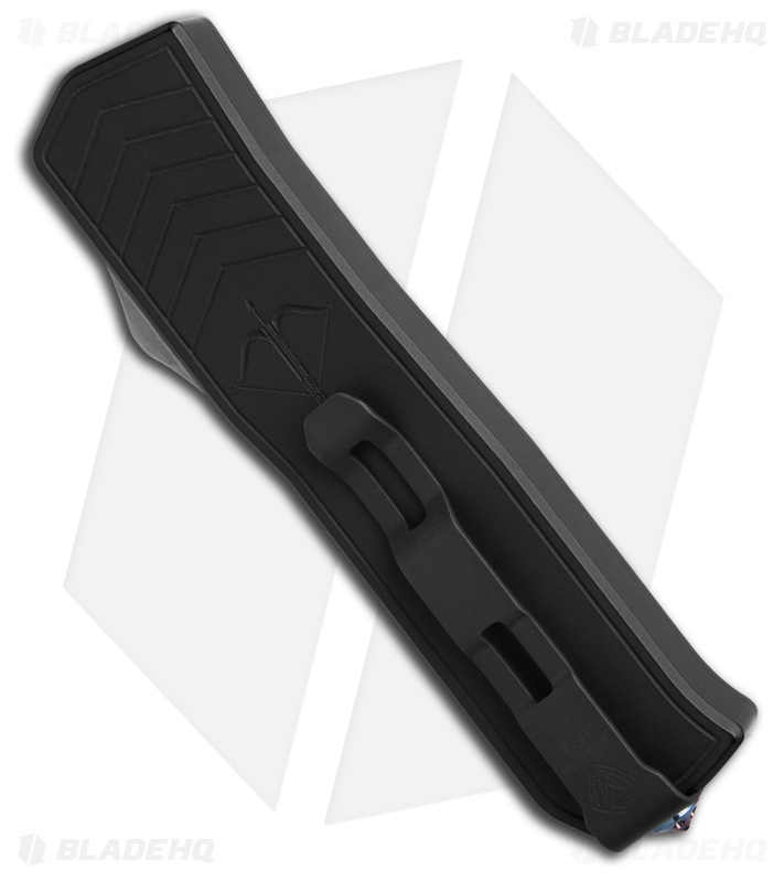 Medford Merc-1 OTF Automatic Dagger Knife Black Aluminum (3.75" Tumbled)